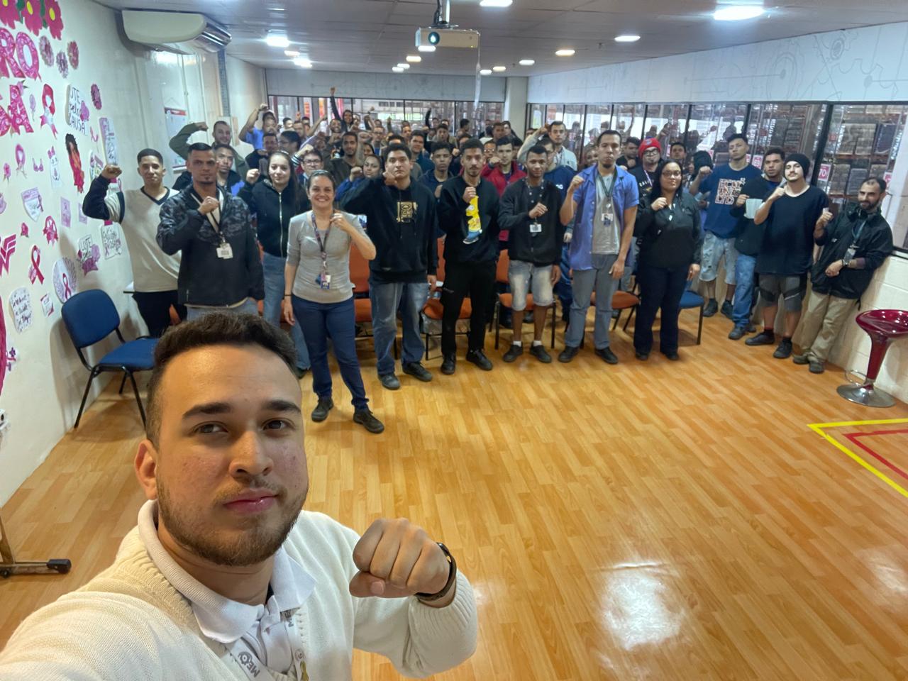 Treinamento com o time do centro de distribuição